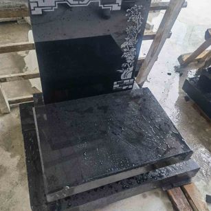 双鸭山花岗岩墓碑石 墓碑 套墓