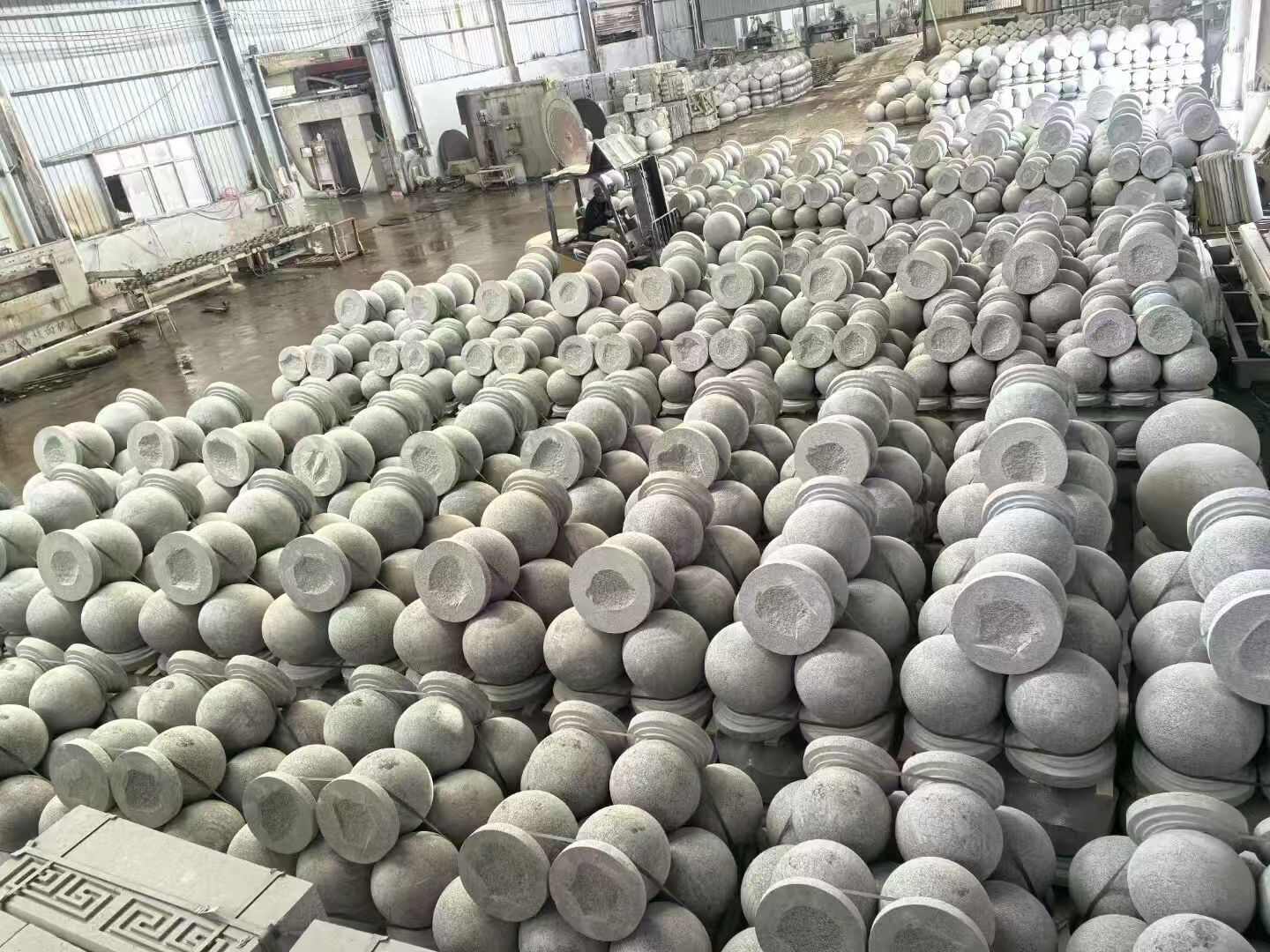 双鸭山芝麻白圆球 石球 挡车球